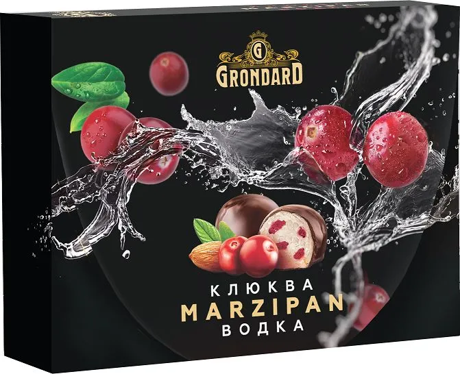 TM Grondard       (10186) Конфеты глазированные Марципановые Клюква и Водка, 98г  в Новошахтинске