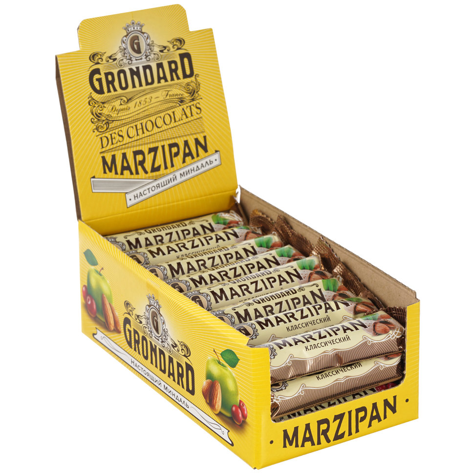  TM Grondard     (9389) Батончики глазированные Марципановые Классика, (24шт по 50г)      в Новошахтинске