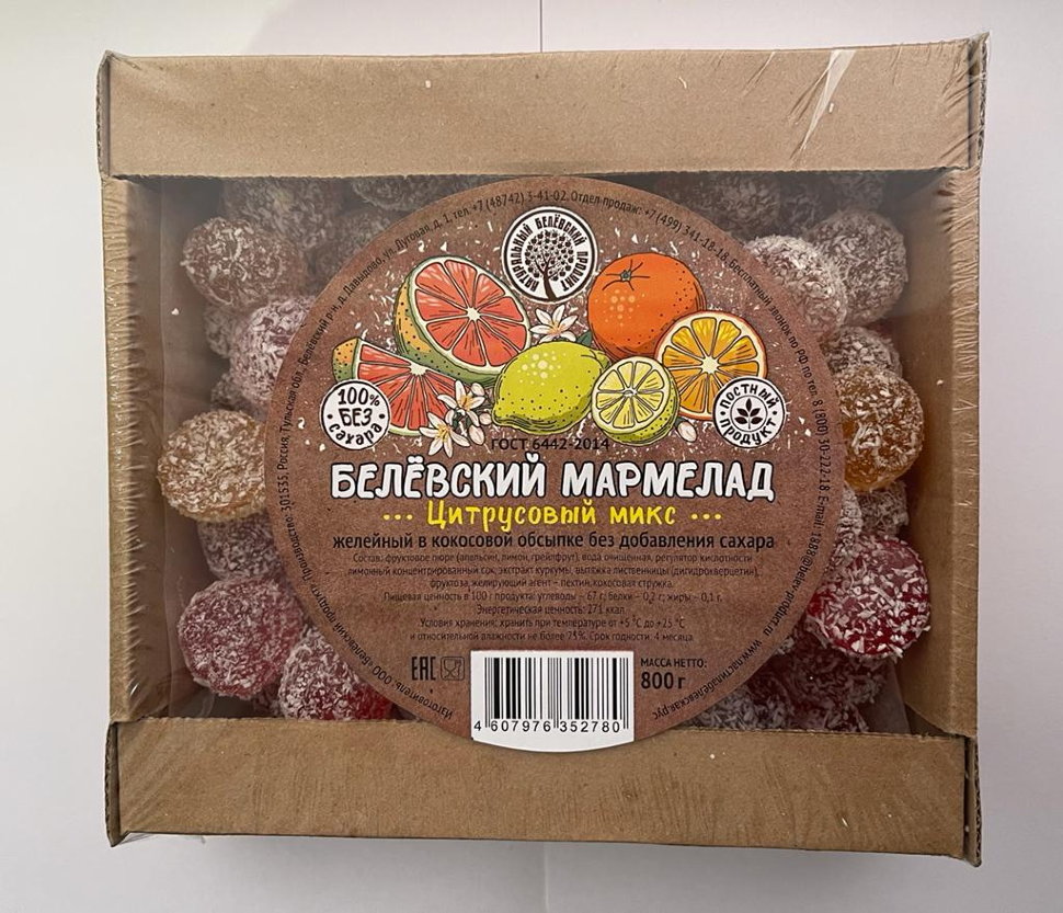  Мармелад белевский на фруктозе 800г "Цитрусовый микс"    в Новошахтинске