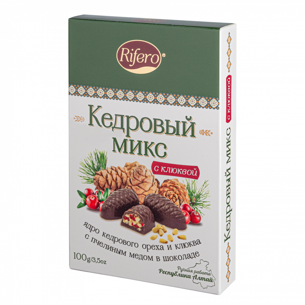 Риф и ко Конфеты "Кедровый микс КЛЮКВА" 100г     в Новошахтинске