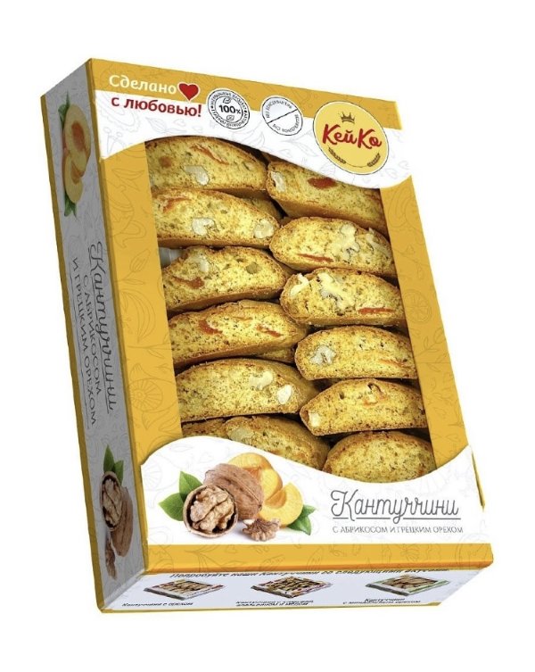 №3 Кей Ко Кантуччини с абрикосом и грецким орехом, 200г в Новошахтинске