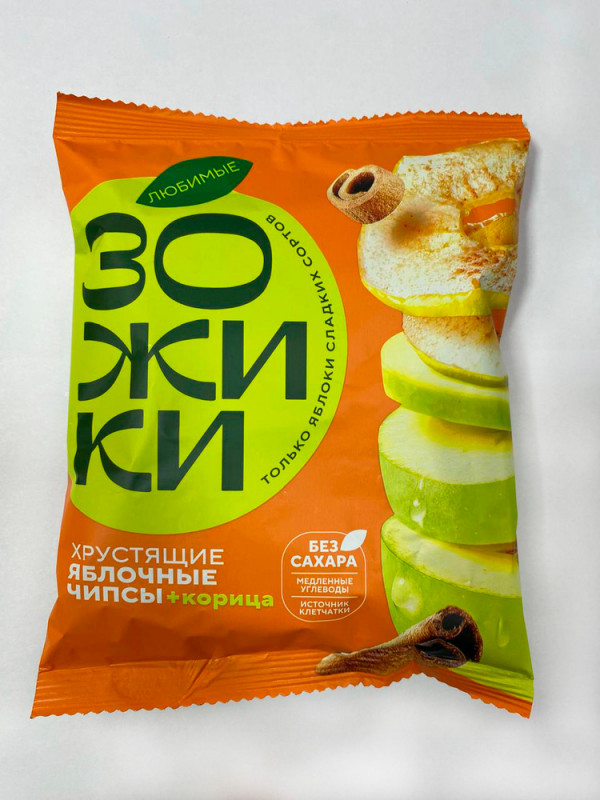 №1 Зожики Яблочные+корица чипсы, 25г  в Новошахтинске
