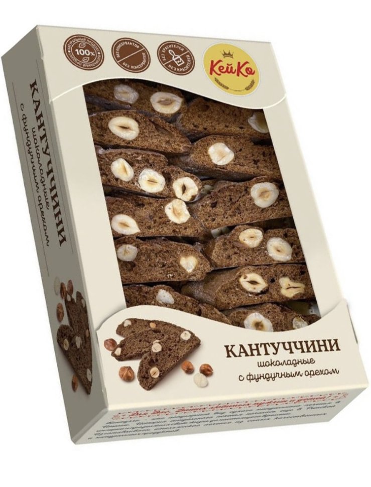  Кей Ко Кантуччини шоколадные с фундучным орехом, 200г  в Новошахтинске