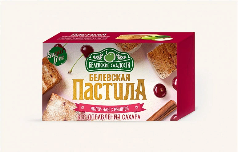  Пастила  200г диетическая С ВИШНЕЙ, НОВЫЙ ФОРМАТ (4 шт по 50гр)    в Новошахтинске